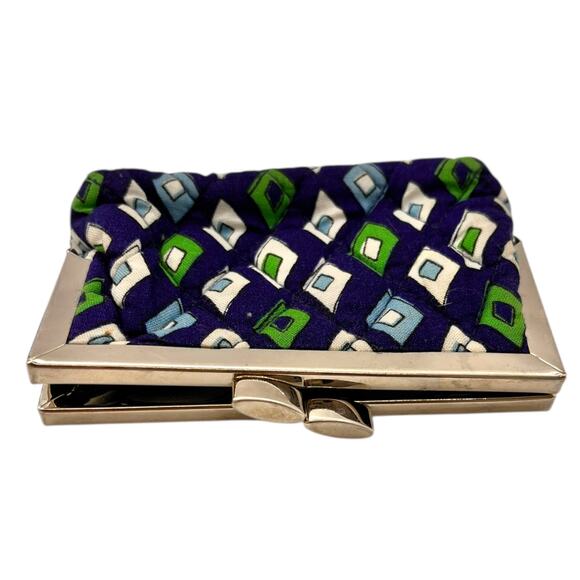 Vera Bradley Coin Purse Blue Green Womens Spring - Picture 2 of 3